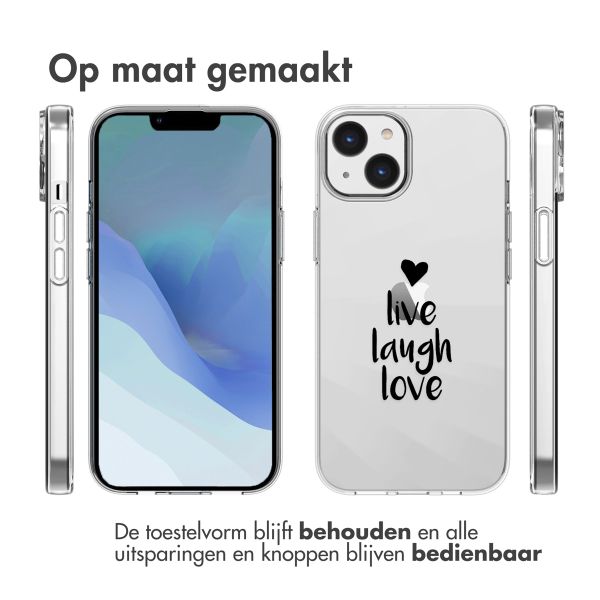 imoshion Design hoesje iPhone 14 - Live Laugh Love - Zwart