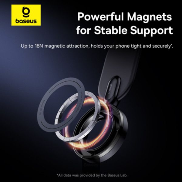 Baseus C02 Go Telefoonhouder auto - Magnetisch - Dashboard en middenconsole - Cluster Black