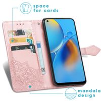 imoshion Mandala Bookcase Oppo A74 (4G) - Rosé Goud