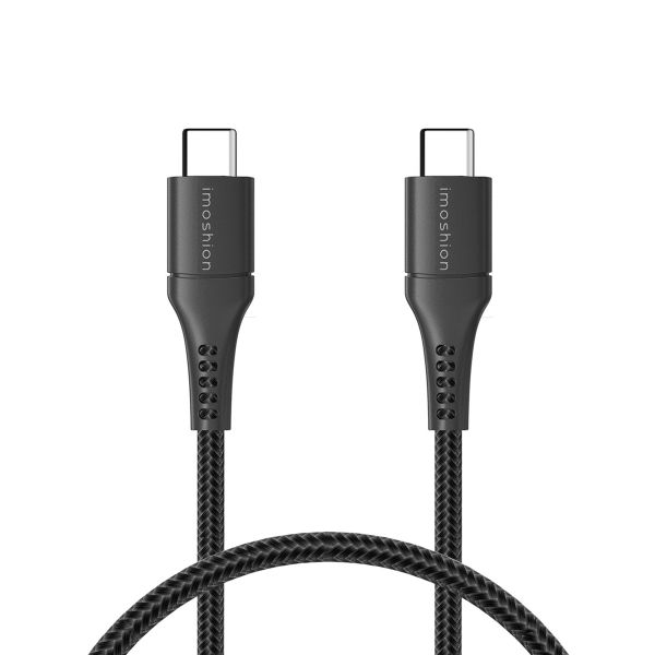 imoshion Braided USB-C naar USB-C kabel - 1 meter - Zwart