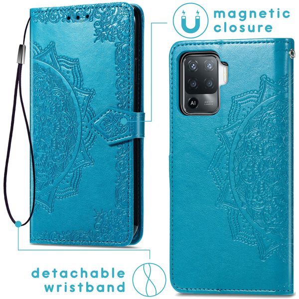 imoshion Mandala Bookcase Oppo A94 (5G) - Turquoise