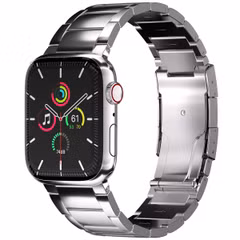 Accezz Mat Titanium bandje Apple Watch Series 1 t/m 9 / SE (38/40/41 mm) | Series 10 / 11 (42 mm) - Zilver