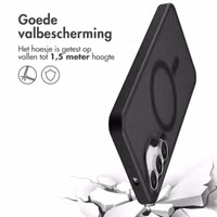 Accezz Rugged Frosted MagSafe Backcover Samsung Galaxy S25 FE - Zwart