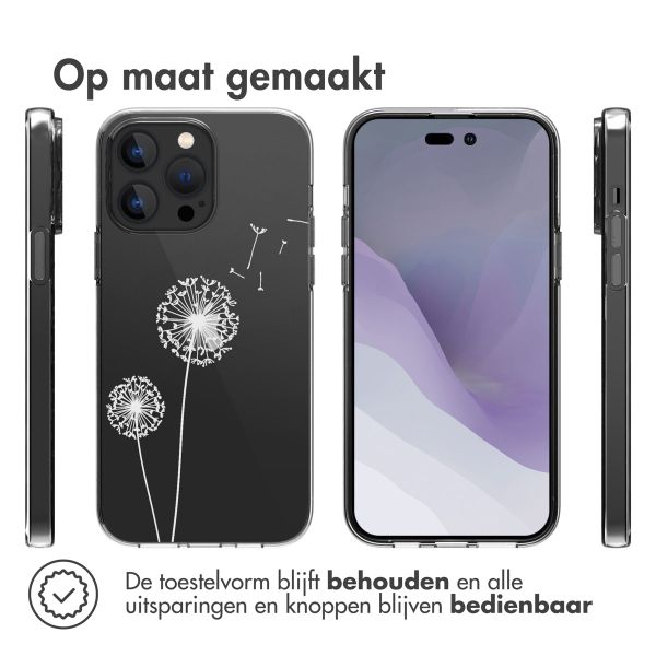 imoshion Design hoesje iPhone 14 Pro Max - Paardenbloem - Wit