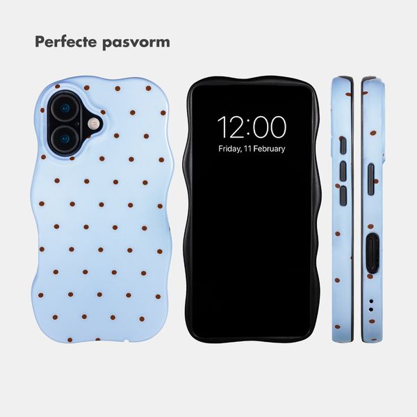 Selencia Vivid Wavy Backcover met MagSafe Apple iPhone 17 - Happy Dots Digital Sky