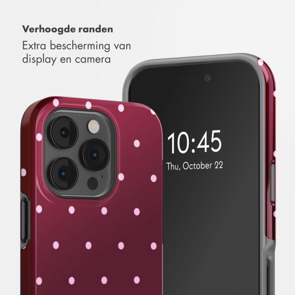 Selencia Vivid Backcover Apple iPhone 14 Pro - Happy Dots Burgundy
