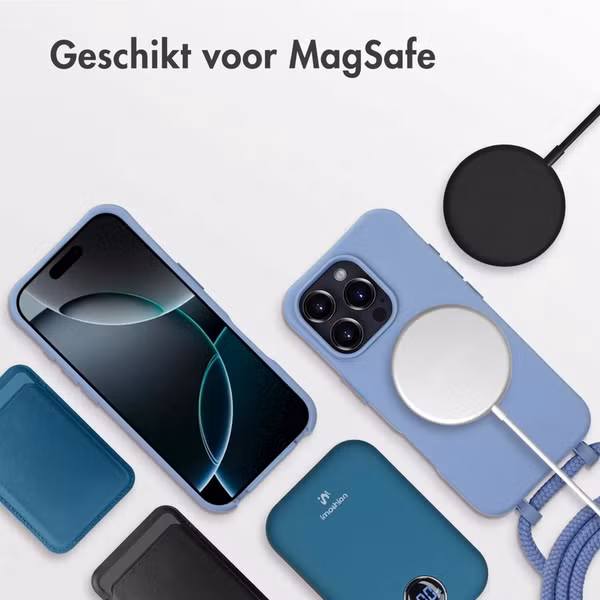 imoshion Color Backcover met afneembaar koord met MagSafe Apple iPhone 16 Pro Max - Ash Blue