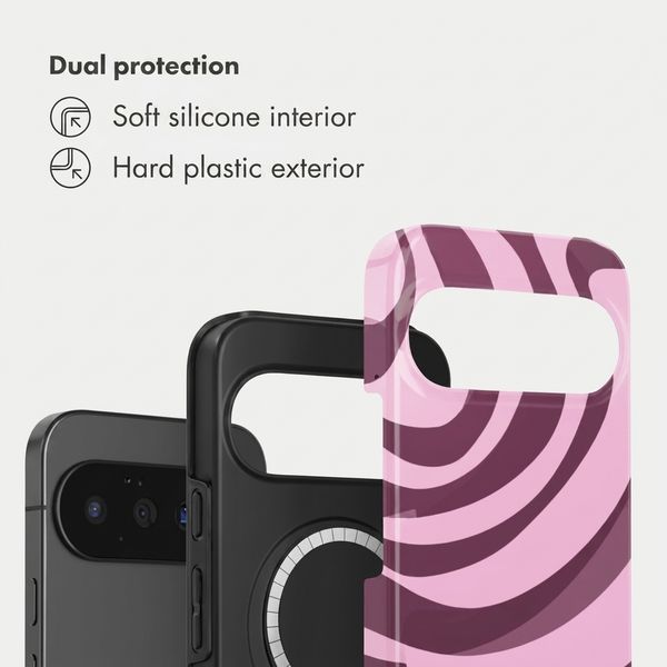 Selencia Vivid Case with MagSafe Google Pixel 11 Pro - Wavy Swirl Pink Plum