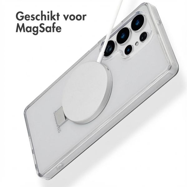 Accezz Ring Stand Backcover met MagSafe Samsung Galaxy S25 Ultra - Transparant