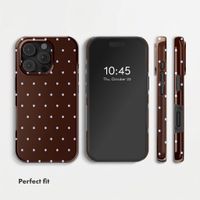 Selencia Vivid Back Cover Apple iPhone 16 Pro - Happy Dots Chocolate