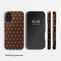 Selencia Vivid Backcover Apple iPhone 17 - Happy Dots Chocolate
