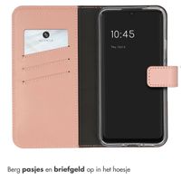 Selencia Echt Lederen Bookcase Samsung Galaxy A34 (5G) - Dusty Pink