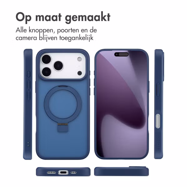 Accezz Ring Stand Backcover met MagSafe Apple iPhone 17 Pro Max - Blauw