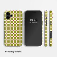 Selencia Vivid Backcover met MagSafe Apple iPhone 16 - Check This Olive