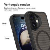 imoshion Rugged Hybrid Carbon Case met MagSafe iPhone 16 Plus - Zwart