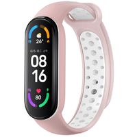 imoshion Siliconen sport bandje Xiaomi Mi Band 5 / 6 - Roze / Wit