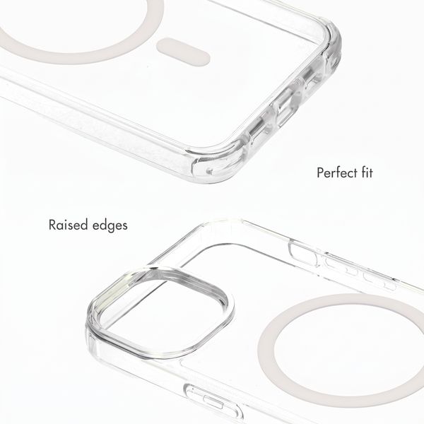 Selencia Rivièra MagSafe Back Cover with detachable hooks Apple iPhone 14 / 13 - Transparent