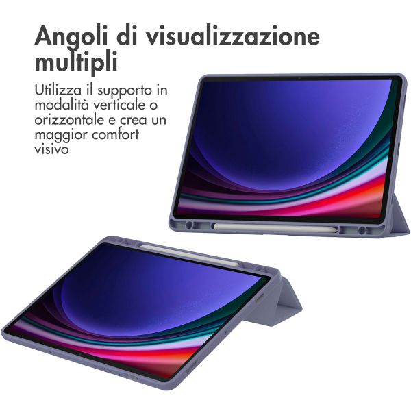 imoshion Trifold Hardcase Bookcase Samsung Galaxy Tab S9 11.0 inch - Paars