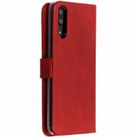 Selencia Echt Leren Bookcase Huawei P20 - Rood