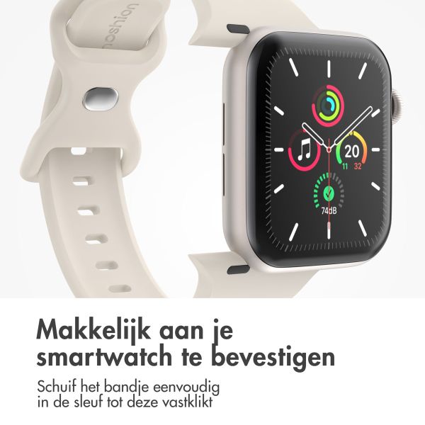 imoshion Siliconen⁺ bandje Apple Watch Series 1 t/m 9 / SE (38/40/41 mm) | Series 10 (42 mm) - Sterrenlicht - Maat S/M