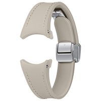 Samsung Originele D-Buckle Hybrid Leather Band Slim S/M Galaxy Watch 6 / 6 Classic / 5 / 5 Pro - Etoupe