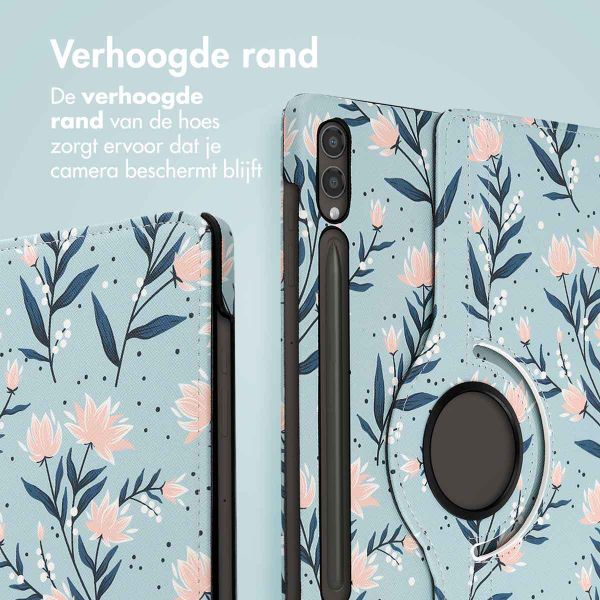 imoshion 360° Draaibare Design Bookcase Samsung Galaxy Tab S10 Plus / Tab S9 FE Plus / Tab S9 Plus - Flowers