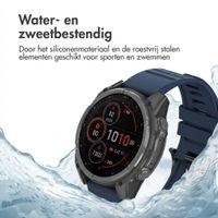imoshion QuickFit® Stripe Siliconenbandje  - Garmin 22 mm aansluiting - Donkerblauw