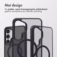 Accezz Rugged Frosted MagSafe Backcover Samsung Galaxy S25 FE - Zwart