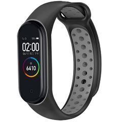 imoshion Siliconen sport bandje Xiaomi Mi Band 3 / 4 - Zwart / Grijs