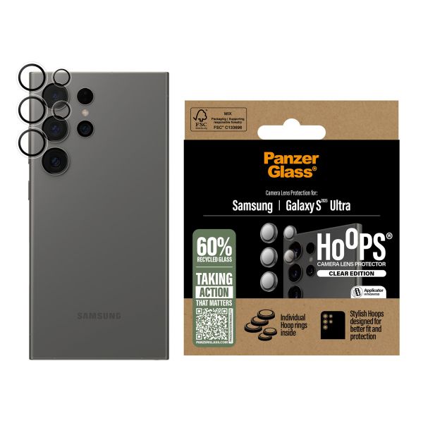 PanzerGlass Camera Protector Hoops Optic Rings Samsung Galaxy S25 Ultra - Transparant