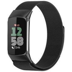 imoshion Milanees magnetisch bandje Fitbit Charge 5 - Maat S - Zwart