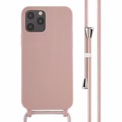 imoshion Siliconen hoesje met koord Apple iPhone 12 (Pro) - Sand Pink