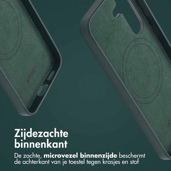 Accezz MagSafe Leather Backcover Samsung Galaxy S25 Plus - Cedar Green