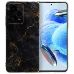 imoshion Design hoesje Xiaomi Redmi Note 12 Pro (5G) - Black Marble