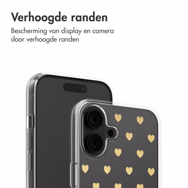 imoshion Design hoesje Apple iPhone 16 - Golden Hearts