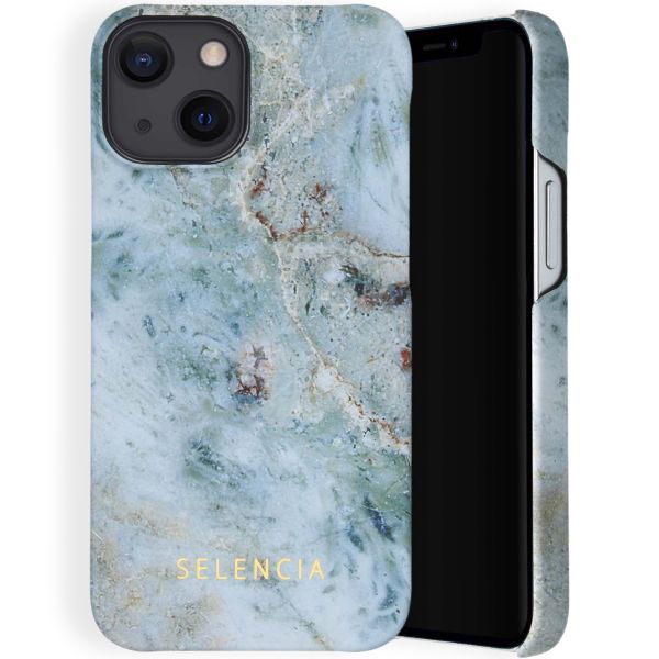 Selencia Maya Fashion Backcover iPhone 13 Mini - Marble Blue