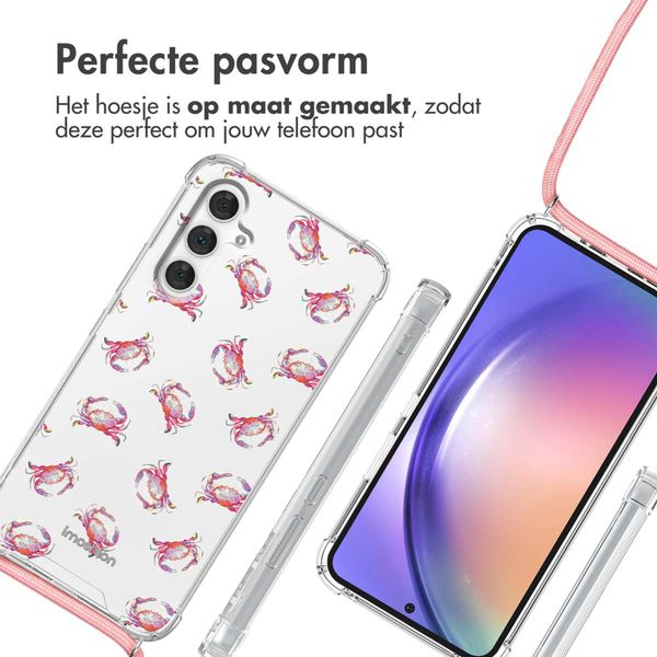 imoshion Design hoesje met koord Samsung Galaxy A54 (5G) - Crab Watercolor