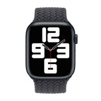 Apple Gevlochten solobandje Apple Watch Series 1 - 11 / SE / Ultra (44/45/46/49 mm) - Maat 7 - Midnight