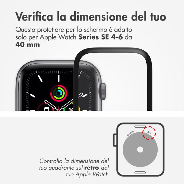 Accezz 2x Screenprotector met applicator Apple Watch Series 4-6 / SE - 40 mm