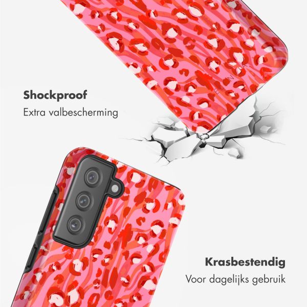 Selencia Vivid Tough Backcover Samsung Galaxy S21 FE - Wild Spots Lipstick