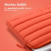 imoshion Puffer Laptop hoes 13-14 inch - Laptopsleeve - Apricot Crush Orange