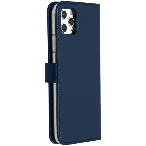 Selencia Echt Leren Bookcase iPhone 11 Pro Max - Blauw