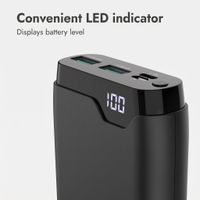 imoshion Power bank 20,000 mAh - 22.5W Fast charger - USB-C / USB-A - Black
