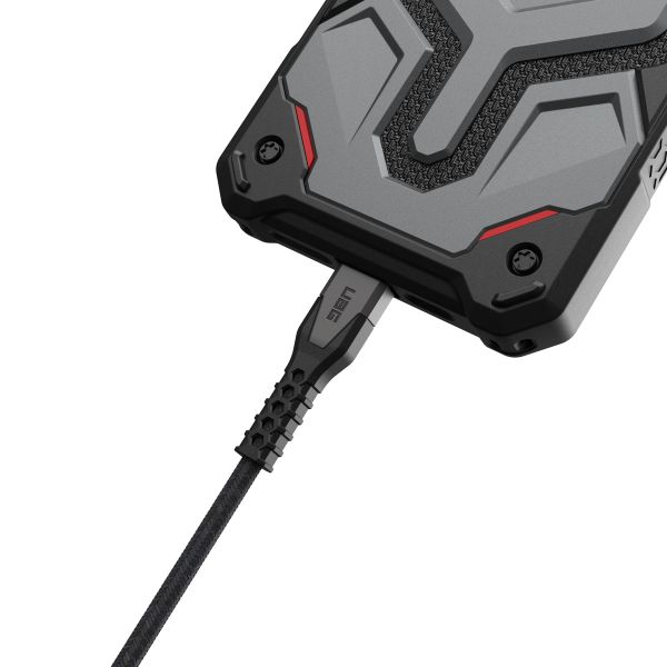 UAG Kevlar® Core USB-C naar USB-C oplaadkabel - 1,5 meter - Zwart / Grijs