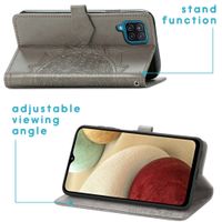 imoshion Mandala Bookcase Samsung Galaxy A12 - Grijs