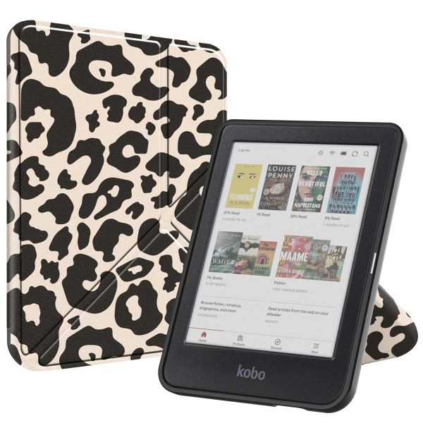 imoshion Design Vouwbare Bookcase Kobo Clara Colour / Kobo Clara BW - Leopard