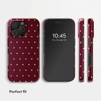 Selencia Vivid Back Cover with MagSafe Apple iPhone 16 Pro - Happy Dots Burgundy