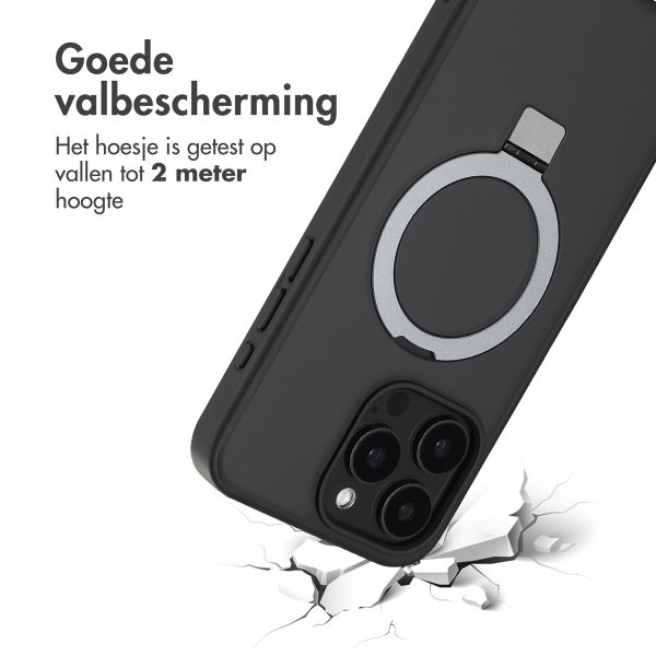 Accezz Ring Stand Backcover met MagSafe Apple iPhone 15 Pro Max - Zwart