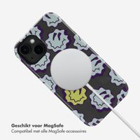 Selencia Vivid Backcover met MagSafe Apple iPhone 14 - Wavy Smiley Green