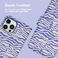 imoshion Design Bookcase Apple iPhone 12 (Pro) - White Blue Stripes